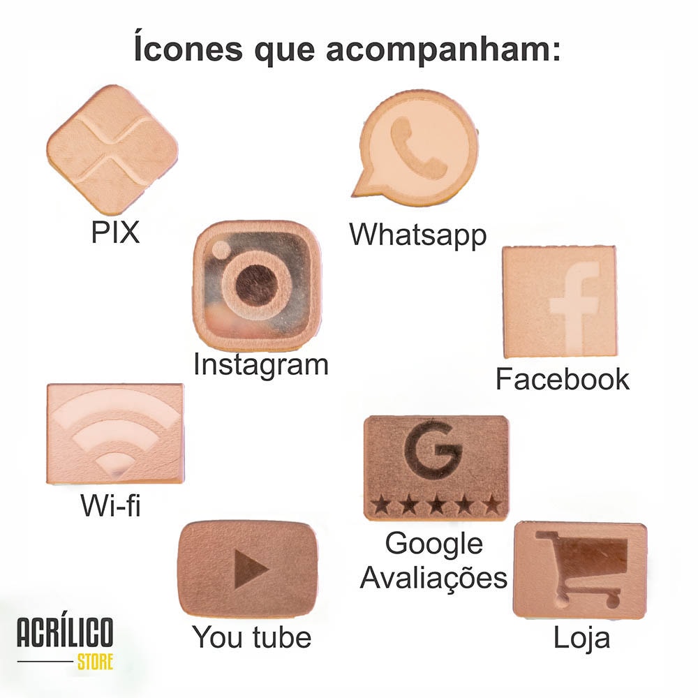 Placa e Display Pix Rosé com 2 Bolsas Placa e Display Pix Rosé com 2 Bolsas