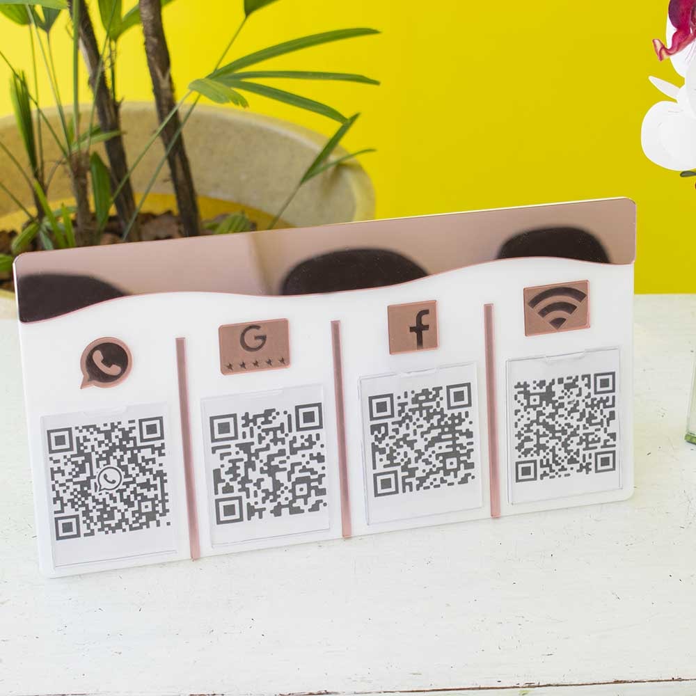 Placa e Display Pix Rosé com 4 Bolsas Placa e Display Pix Rosé com 4 Bolsas