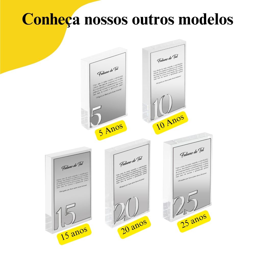 Placa Homenagem Corporativa em Acrílico 15 Anos Placa Homenagem Corporativa em Acrílico 15 Anos