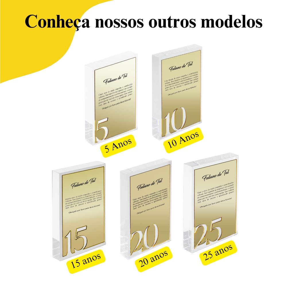 Placa Homenagem Corporativa em Acrílico 25 Anos Placa Homenagem Corporativa em Acrílico 25 Anos