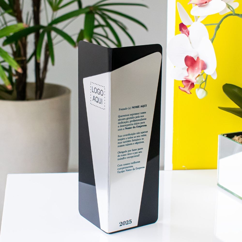 Placa Homenagem em Acrílico Luxo Placa Homenagem em Acrílico Luxo
