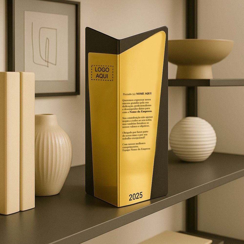 Placa Homenagem em Acrílico Luxo Placa Homenagem em Acrílico Luxo