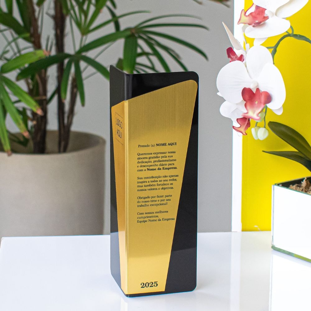 Placa Homenagem em Acrílico Luxo Placa Homenagem em Acrílico Luxo