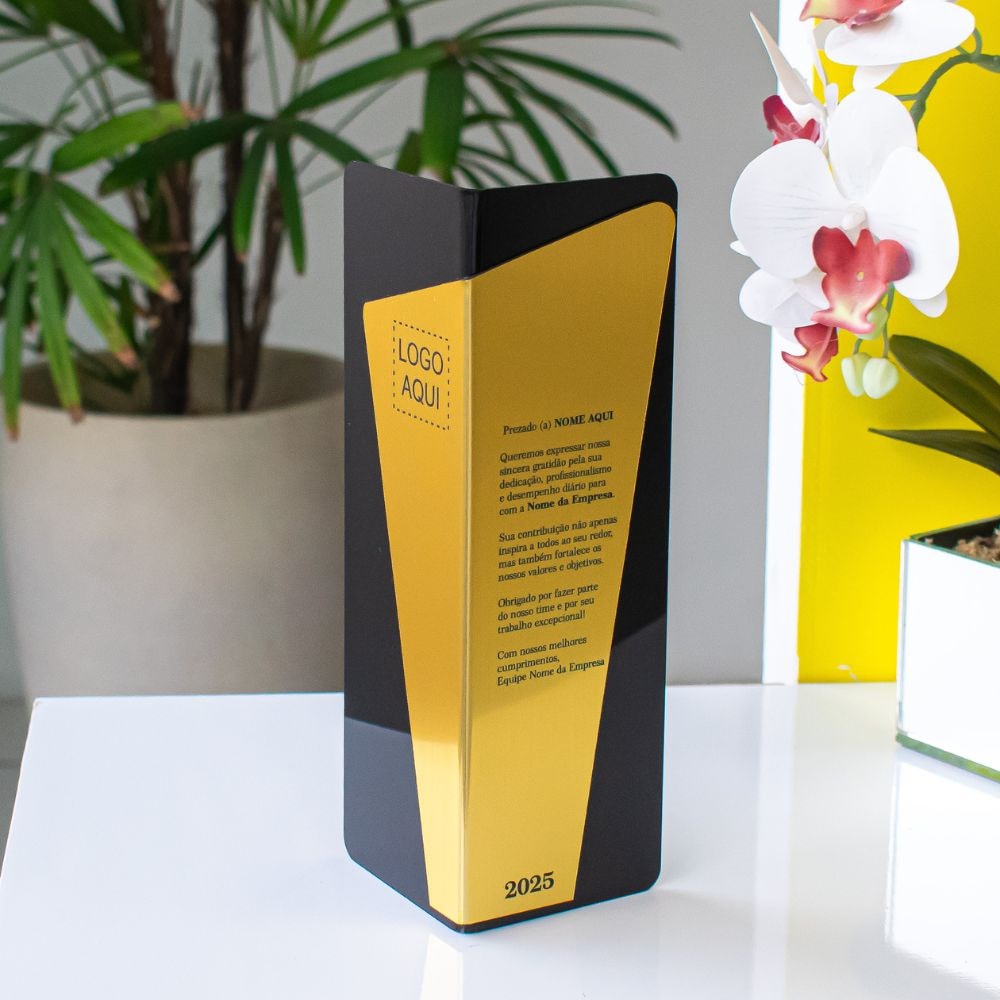 Placa Homenagem em Acrílico Luxo Placa Homenagem em Acrílico Luxo