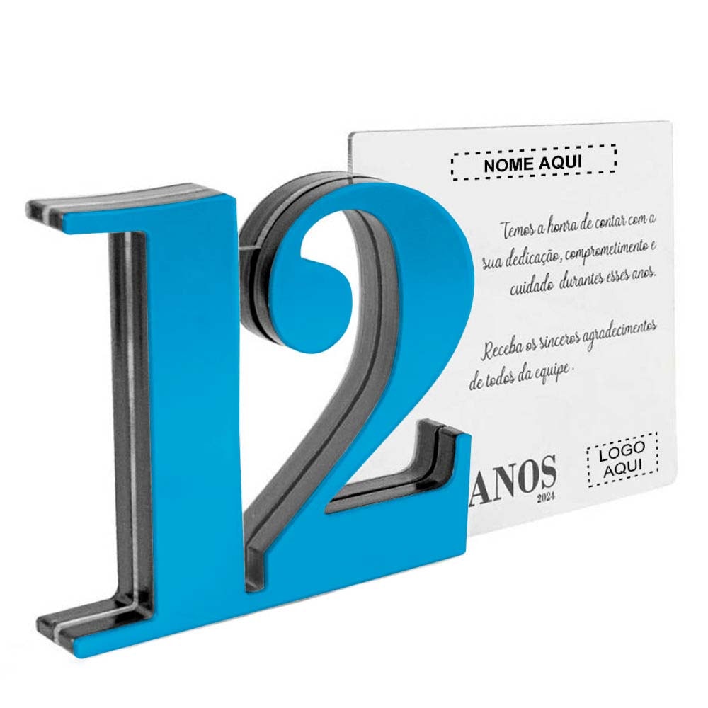 Placa Homenagem em Acrílico Personalizada 12 Anos Placa Homenagem em Acrílico Personalizada 12 Anos