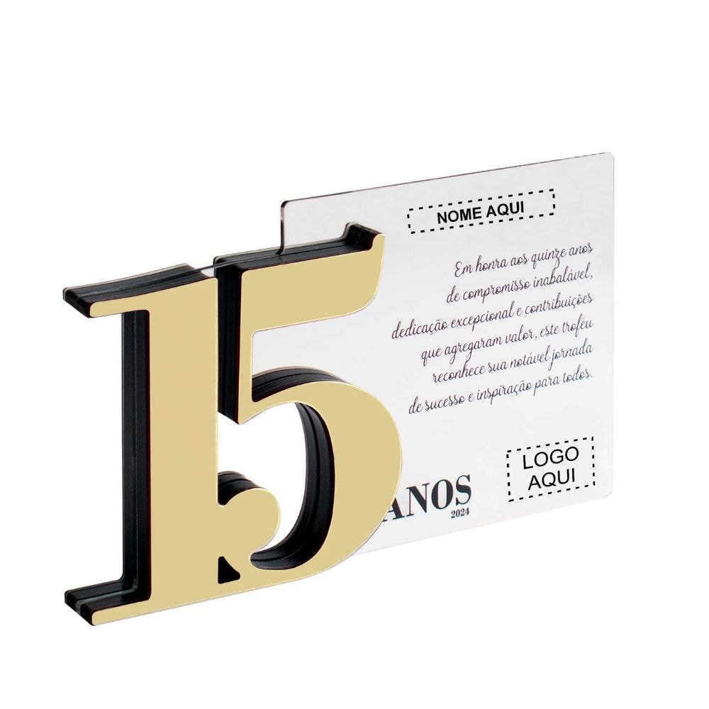 Placa Homenagem em Acrílico Personalizada 15 Anos Placa Homenagem em Acrílico Personalizada 15 Anos