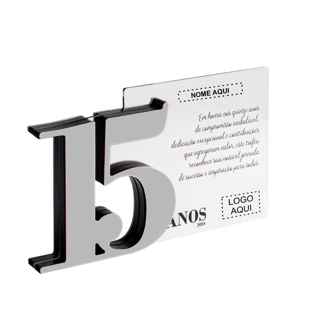 Placa Homenagem em Acrílico Personalizada 15 Anos Placa Homenagem em Acrílico Personalizada 15 Anos