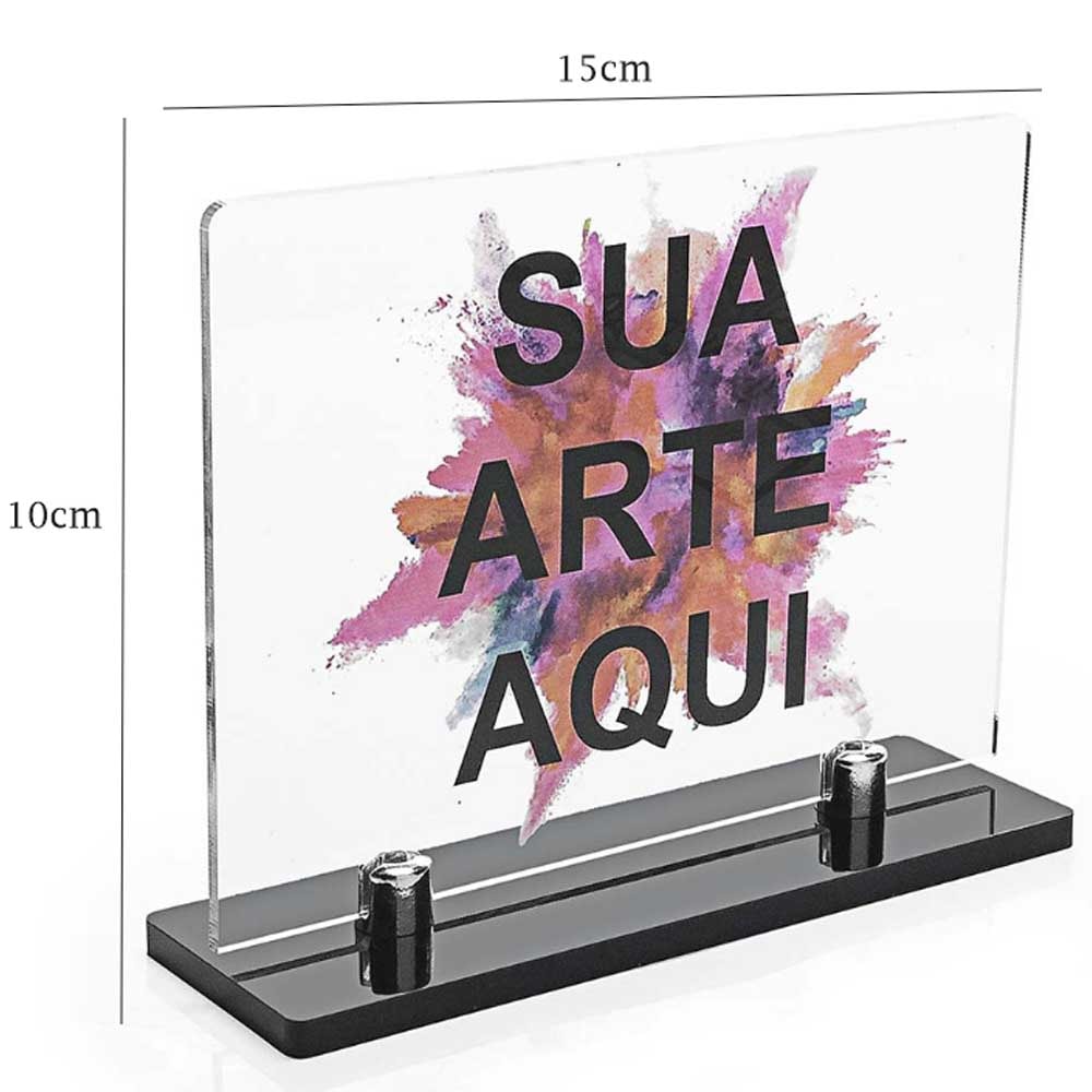 Placa Homenagem em Acrílico Personalizado 15x10cm Placa Homenagem em Acrílico Personalizado 15x10cm