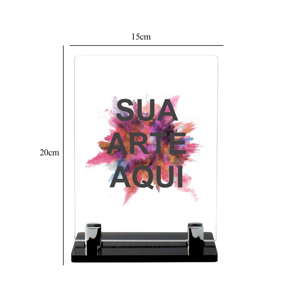 Placa Homenagem em Acrílico Personalizado 15x20cm Placa Homenagem em Acrílico Personalizado 15x20cm