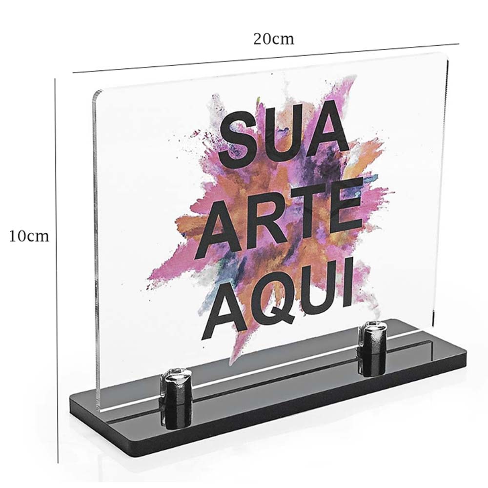 Placa Homenagem em Acrílico Personalizado 20x10cm