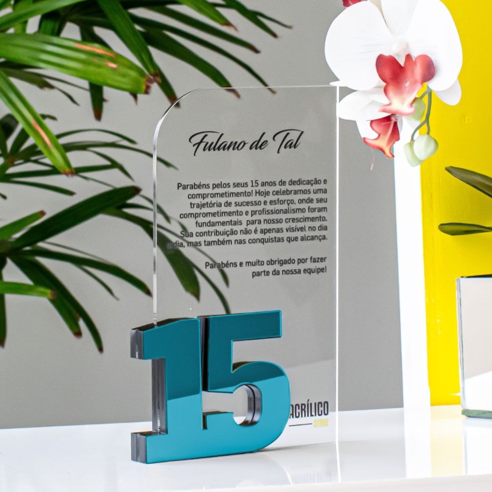 Placa Homenagem Vertical em Acrílico Personalizada 15 Anos Placa Homenagem Vertical em Acrílico Personalizada 15 Anos