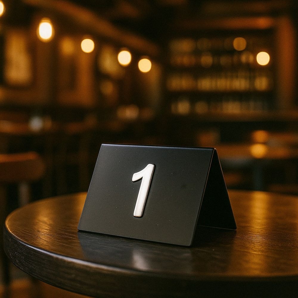 Placa para Numeração de Mesa Placa para Numeração de Mesa