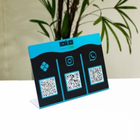 Placa Pix Impresso QR Codes De Redes Sociais