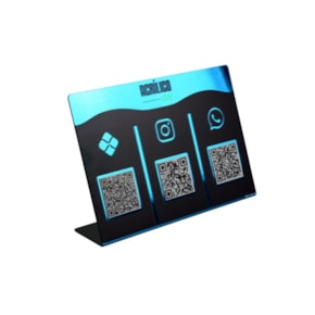 Placa Pix Impresso QR Codes De Redes Sociais