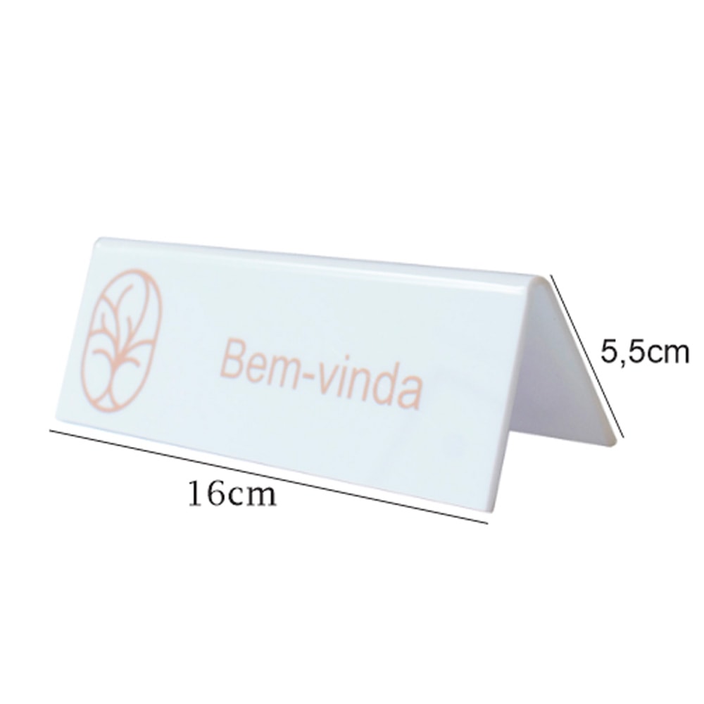 Placa Prisma para Identificação de Mesa Personalizado Placa Prisma para Identificação de Mesa Personalizado