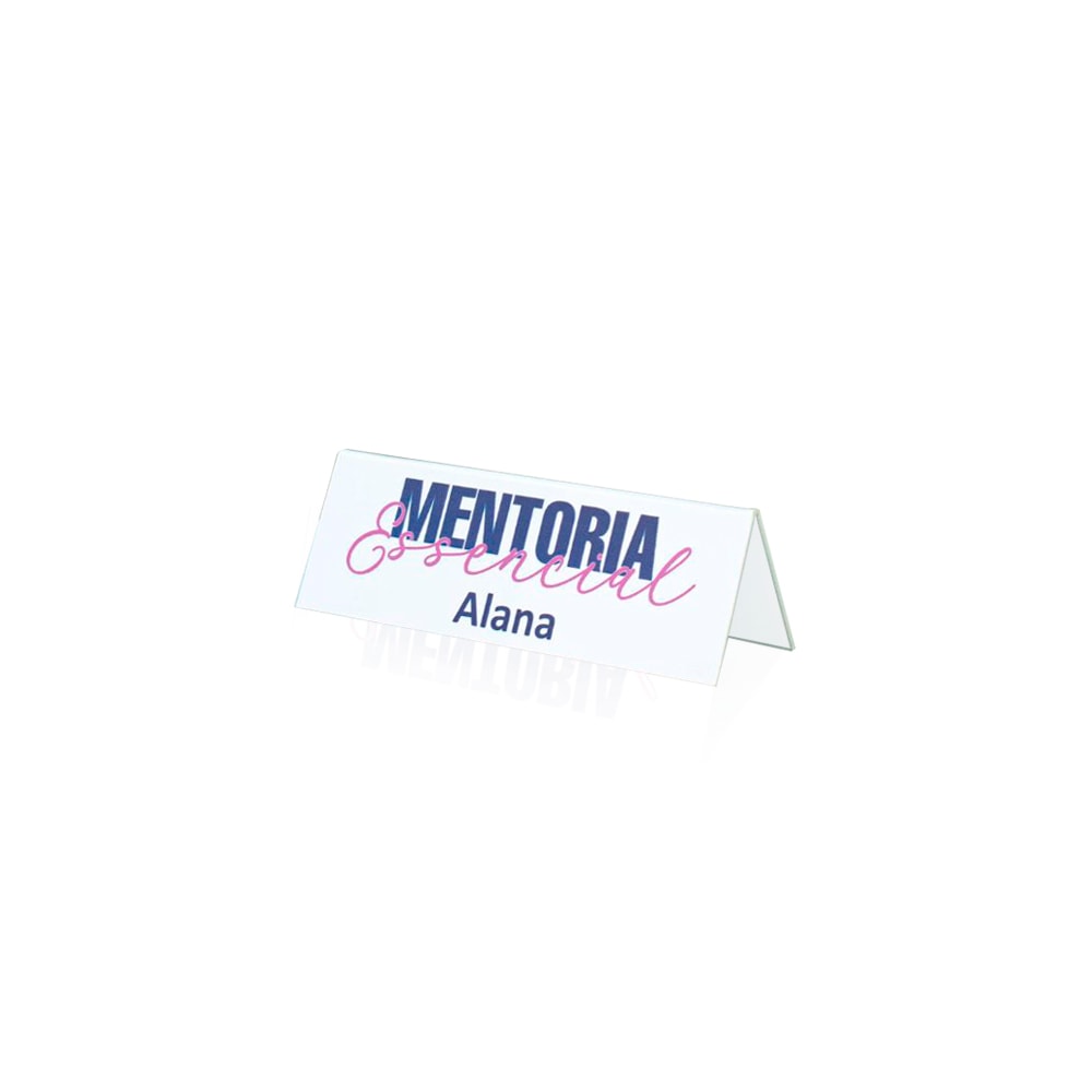 Placa Prisma para Identificação de Mesa Personalizado Placa Prisma para Identificação de Mesa Personalizado