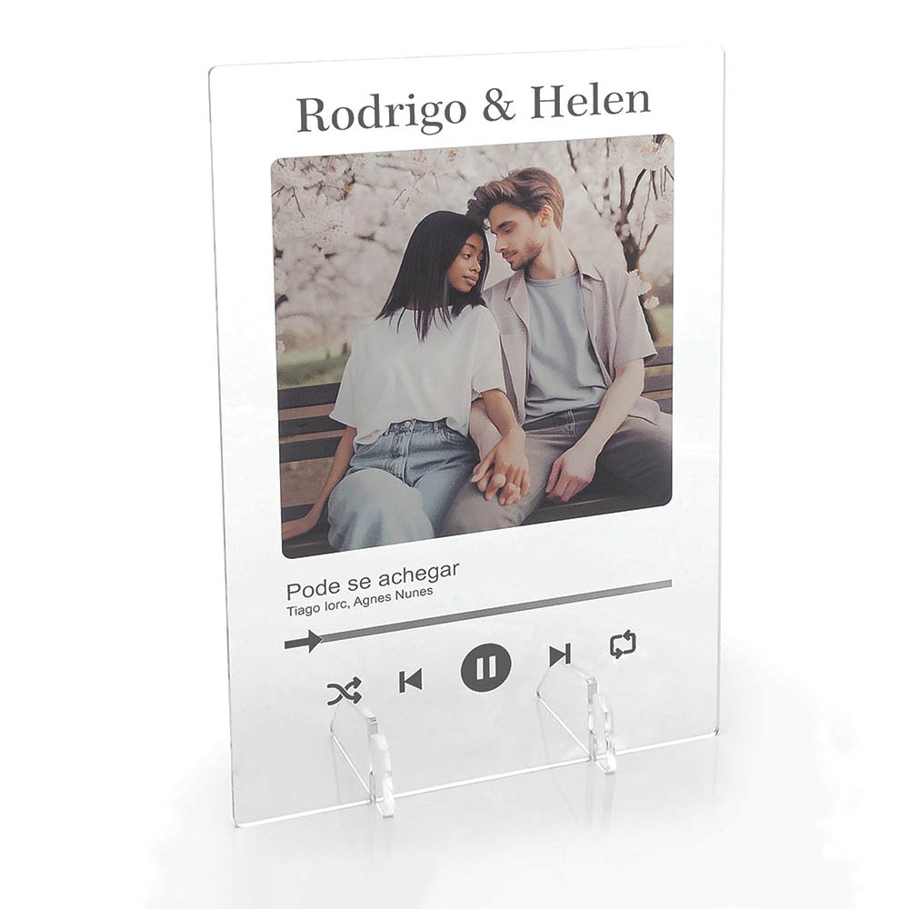 Placa Spotify Personalizada em Acrílico 10x15cm Placa Spotify Personalizada em Acrílico 10x15cm
