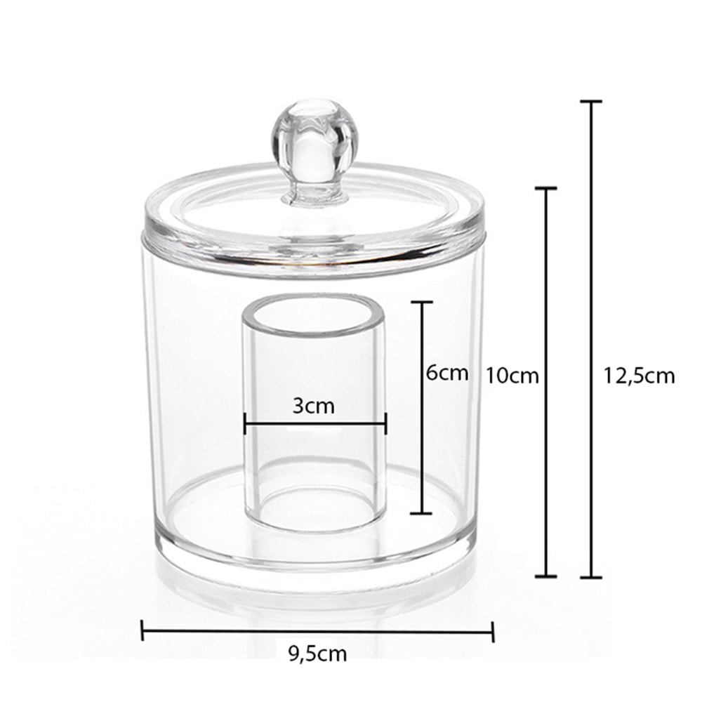 Porta Algodão e Cotonete em Acrílico Porta Algodão e Cotonete em Acrílico