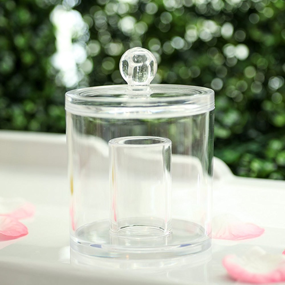 Porta Algodão e Cotonete em Acrílico Porta Algodão e Cotonete em Acrílico