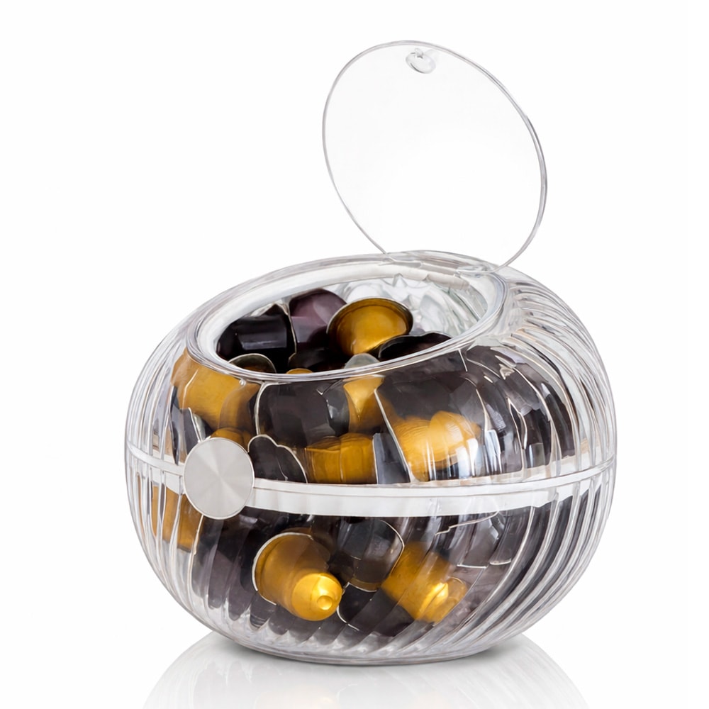 Porta Cápsulas de Café em Acrílico com Tampa
