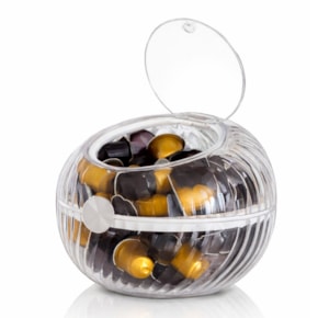 Porta Cápsulas de Café em Acrílico com Tampa
