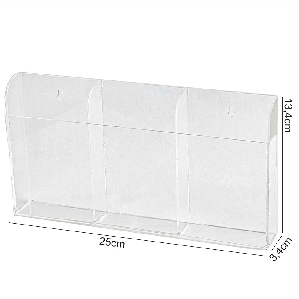 Porta Controle Remoto Triplo em Acrílico Porta Controle Remoto Triplo em Acrílico