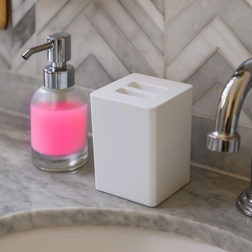 Porta Cotonete e Algodão com Tampa Porta Cotonete e Algodão com Tampa