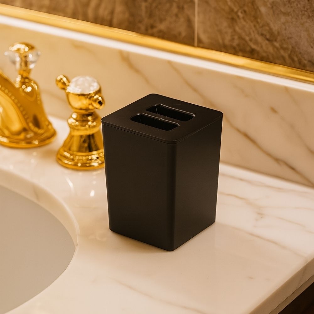 Porta Cotonete e Algodão com Tampa Porta Cotonete e Algodão com Tampa