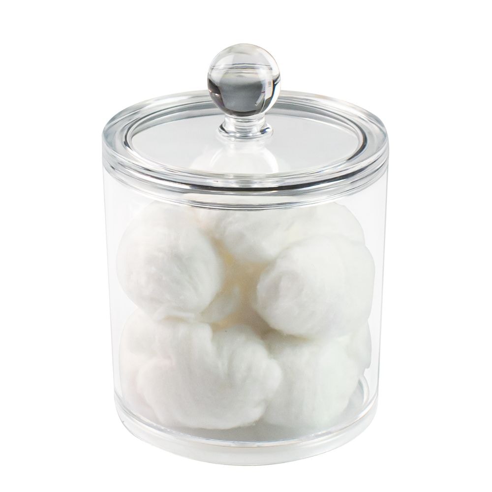 Porta Cotonete em Acrílico Com Tampa Porta Cotonete em Acrílico Com Tampa