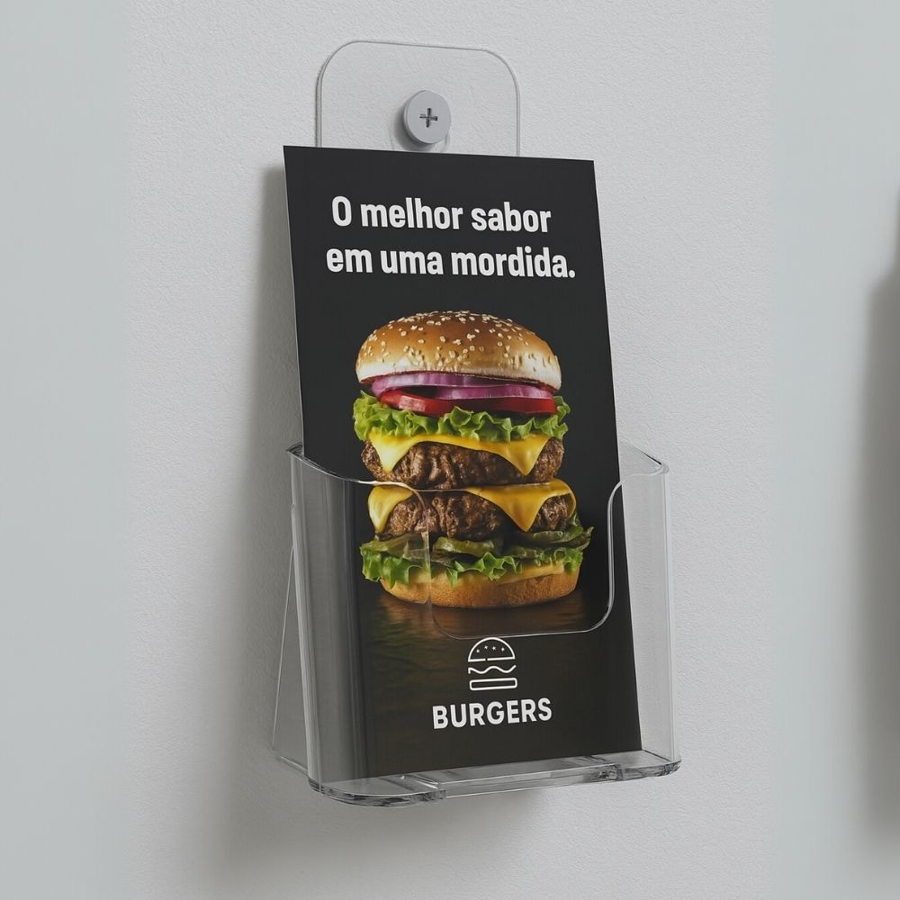 Porta Folheto com Bolsa A6 Vertical (10x15cm) Porta Folheto com Bolsa A6 Vertical (10x15cm)