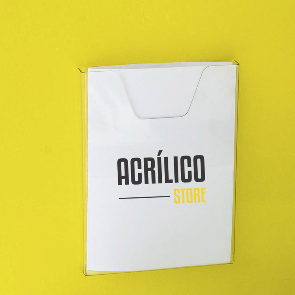 Porta Folheto de Parede A4 com Bolsa Vertical Porta Folheto de Parede A4 com Bolsa Vertical