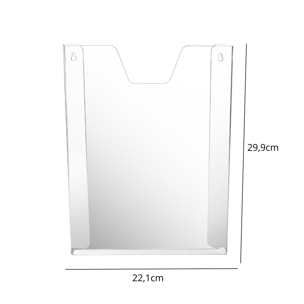 Porta Folheto de Parede A4 com Bolsa Vertical Porta Folheto de Parede A4 com Bolsa Vertical