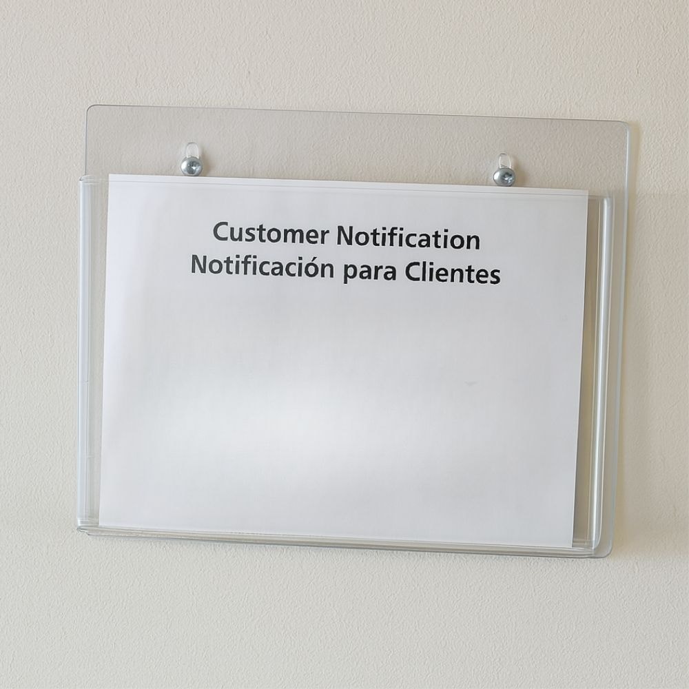 Porta Folheto de Parede A4 Horizontal (30x21cm) Porta Folheto de Parede A4 Horizontal (30x21cm)