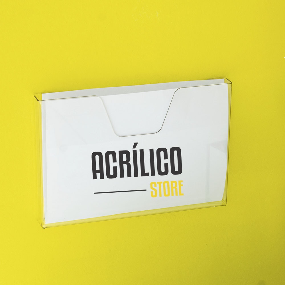 Porta Folheto de Parede A5 com Bolsa Horizontal Porta Folheto de Parede A5 com Bolsa Horizontal