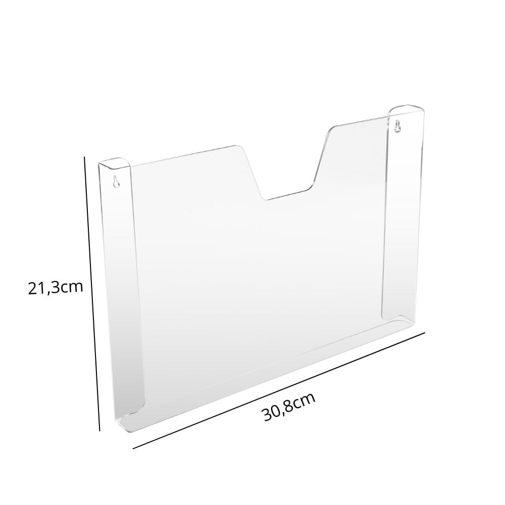 Porta Folheto de Parede A5 com Bolsa Horizontal Porta Folheto de Parede A5 com Bolsa Horizontal