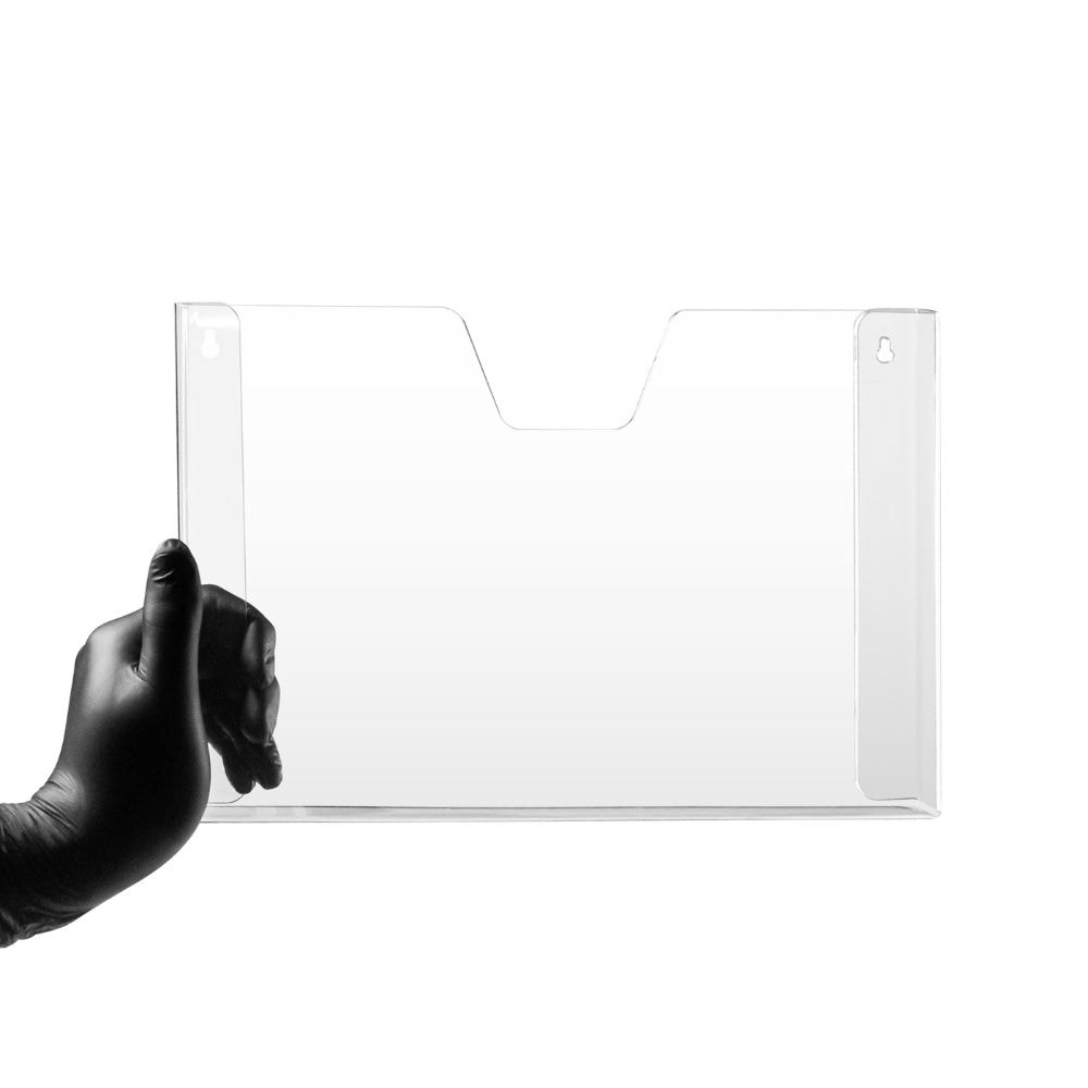 Porta Folheto de Parede A5 com Bolsa Horizontal Porta Folheto de Parede A5 com Bolsa Horizontal