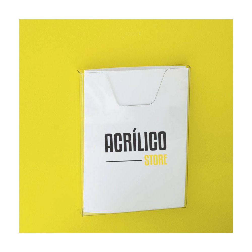 Porta Folheto de Parede A5 com Bolsa Vertical Porta Folheto de Parede A5 com Bolsa Vertical