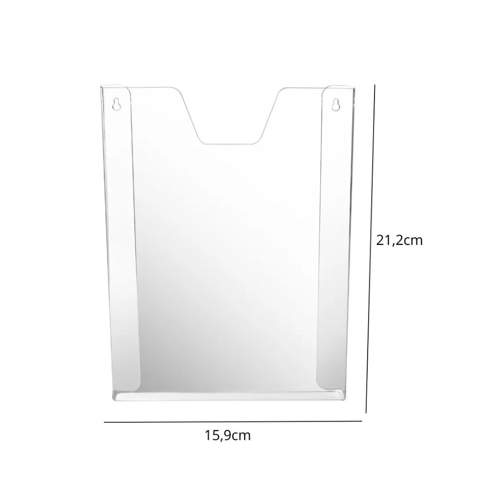Porta Folheto de Parede A5 com Bolsa Vertical Porta Folheto de Parede A5 com Bolsa Vertical
