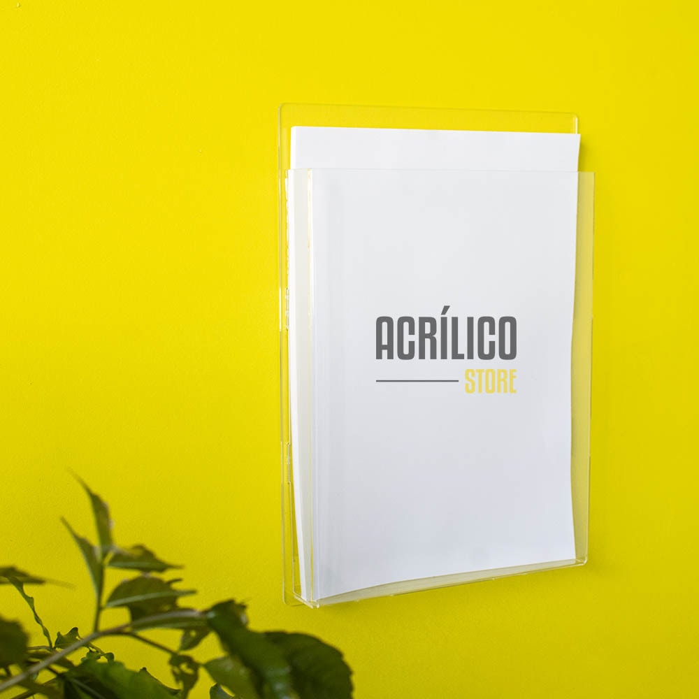 Porta Folheto de Parede A5 Vertical (15x21cm) Porta Folheto de Parede A5 Vertical (15x21cm)