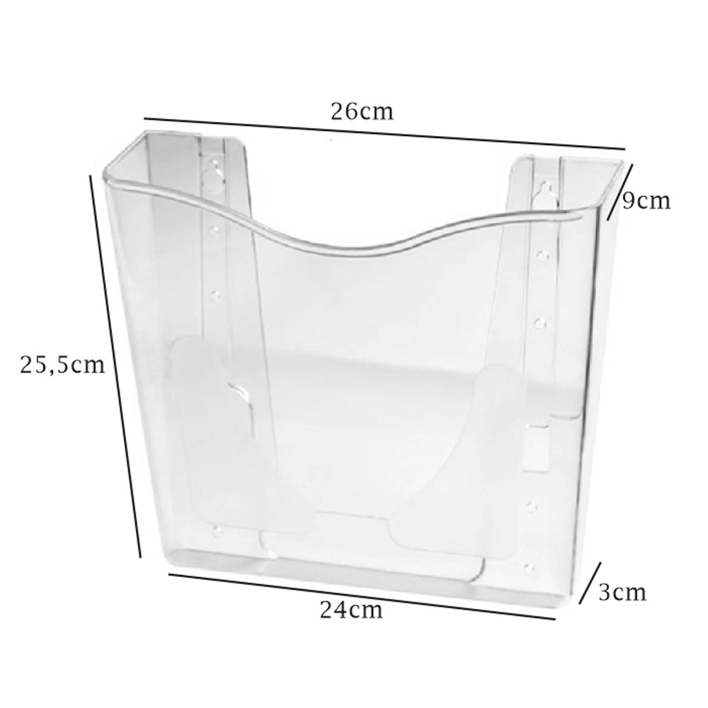 Porta Folheto de Parede com Bolsa A4 Vertical (21x30cm) Porta Folheto de Parede com Bolsa A4 Vertical (21x30cm)