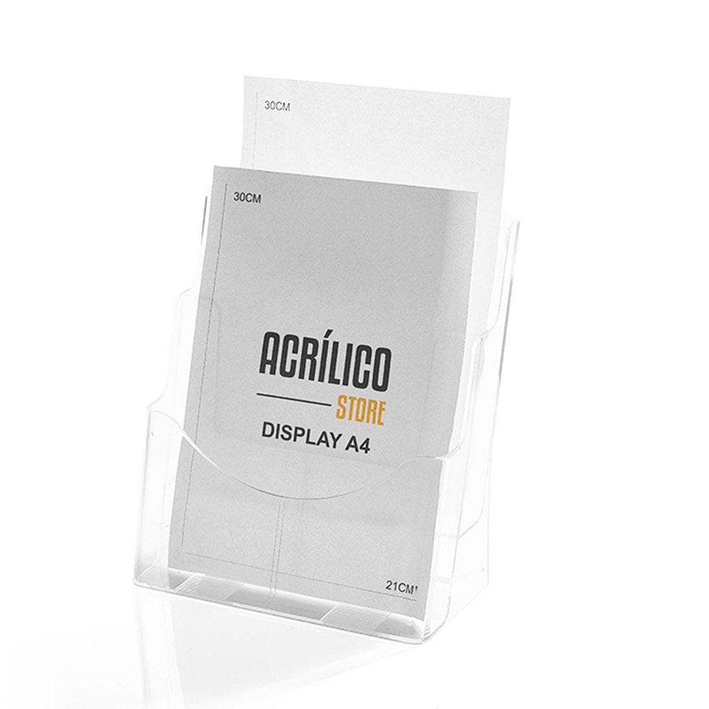 Porta Folheto Duplo com Bolsas A4 Vertical (21x30cm) Porta Folheto Duplo com Bolsas A4 Vertical (21x30cm)