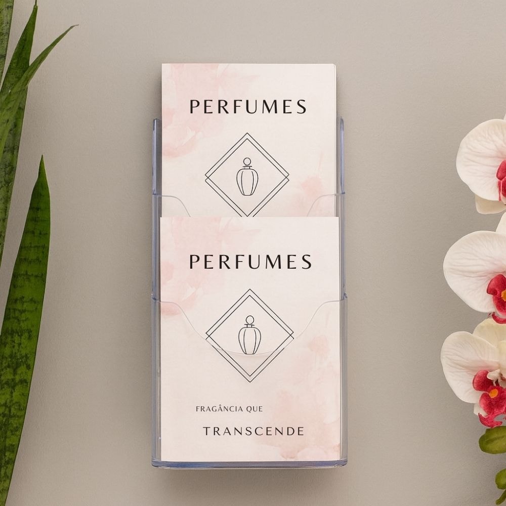 Porta Folheto Duplo com Bolsas A6 Vertical (10x15cm) Porta Folheto Duplo com Bolsas A6 Vertical (10x15cm)