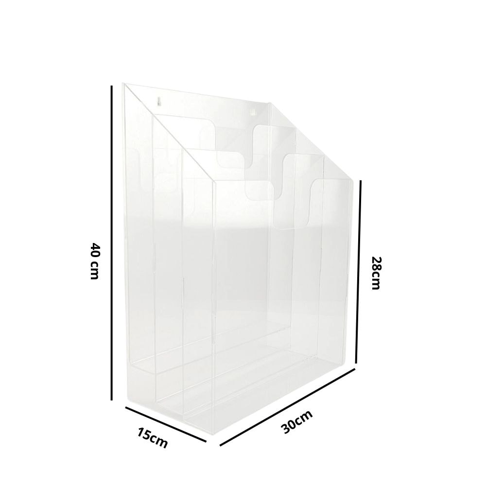 Porta Folheto Triplo A4 Vertical