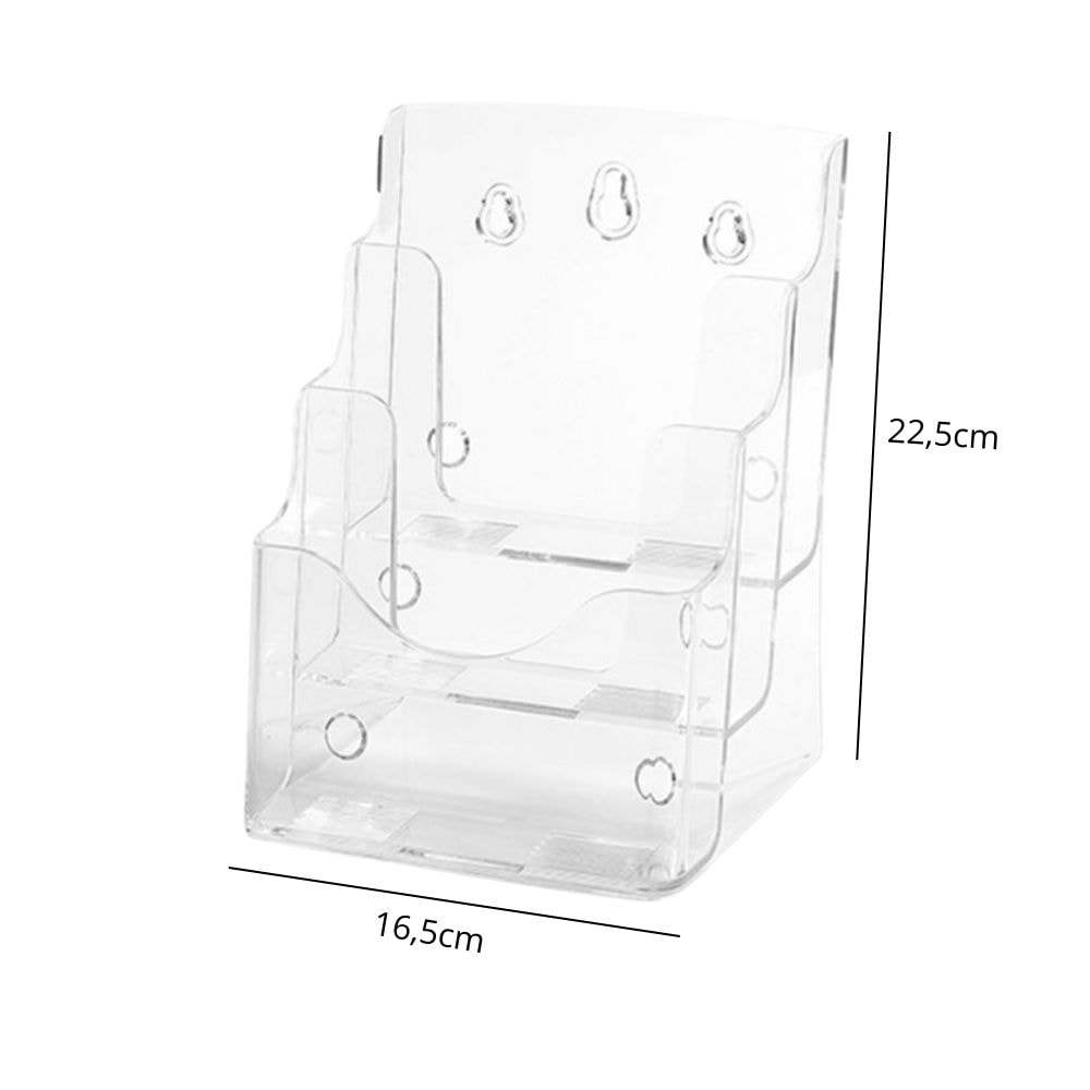 Porta Folheto Triplo com Bolsas A5 Vertical (15x21cm) Porta Folheto Triplo com Bolsas A5 Vertical (15x21cm)