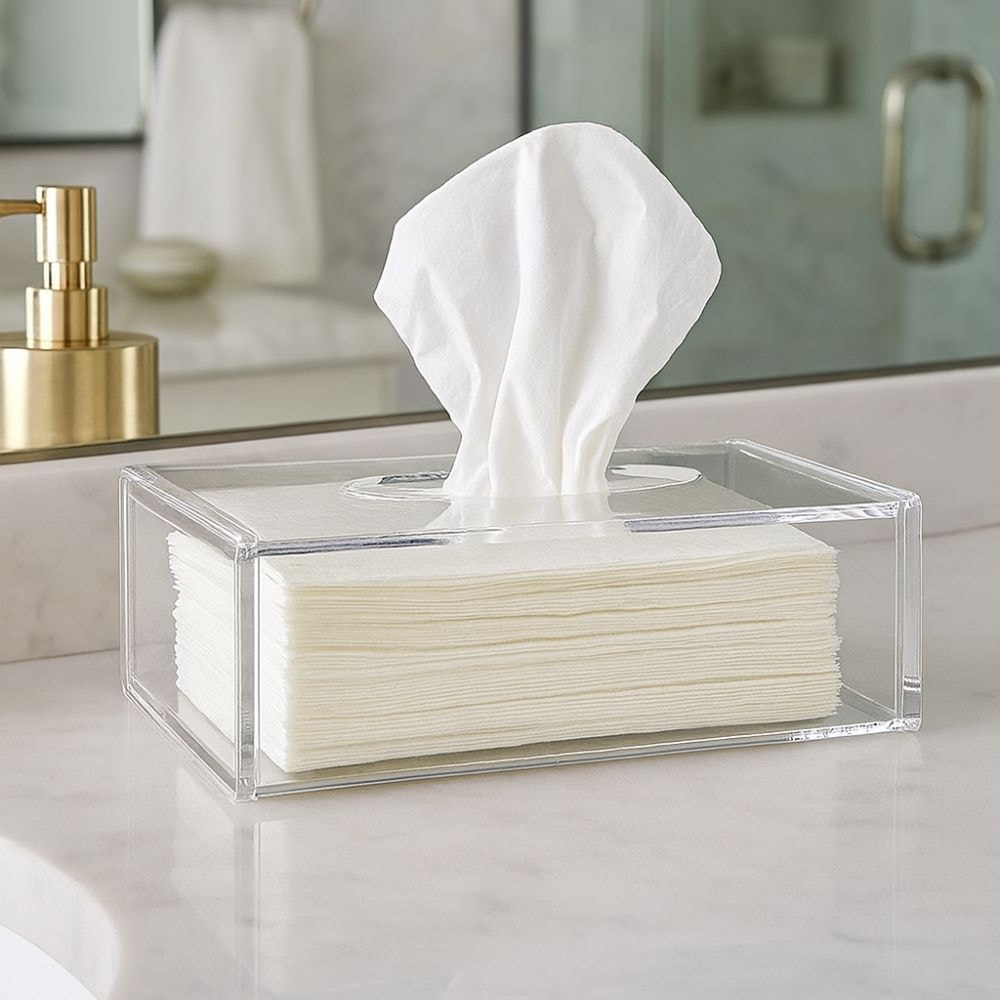 Porta Lenços e Papel Toalha em Acrílico Porta Lenços e Papel Toalha em Acrílico