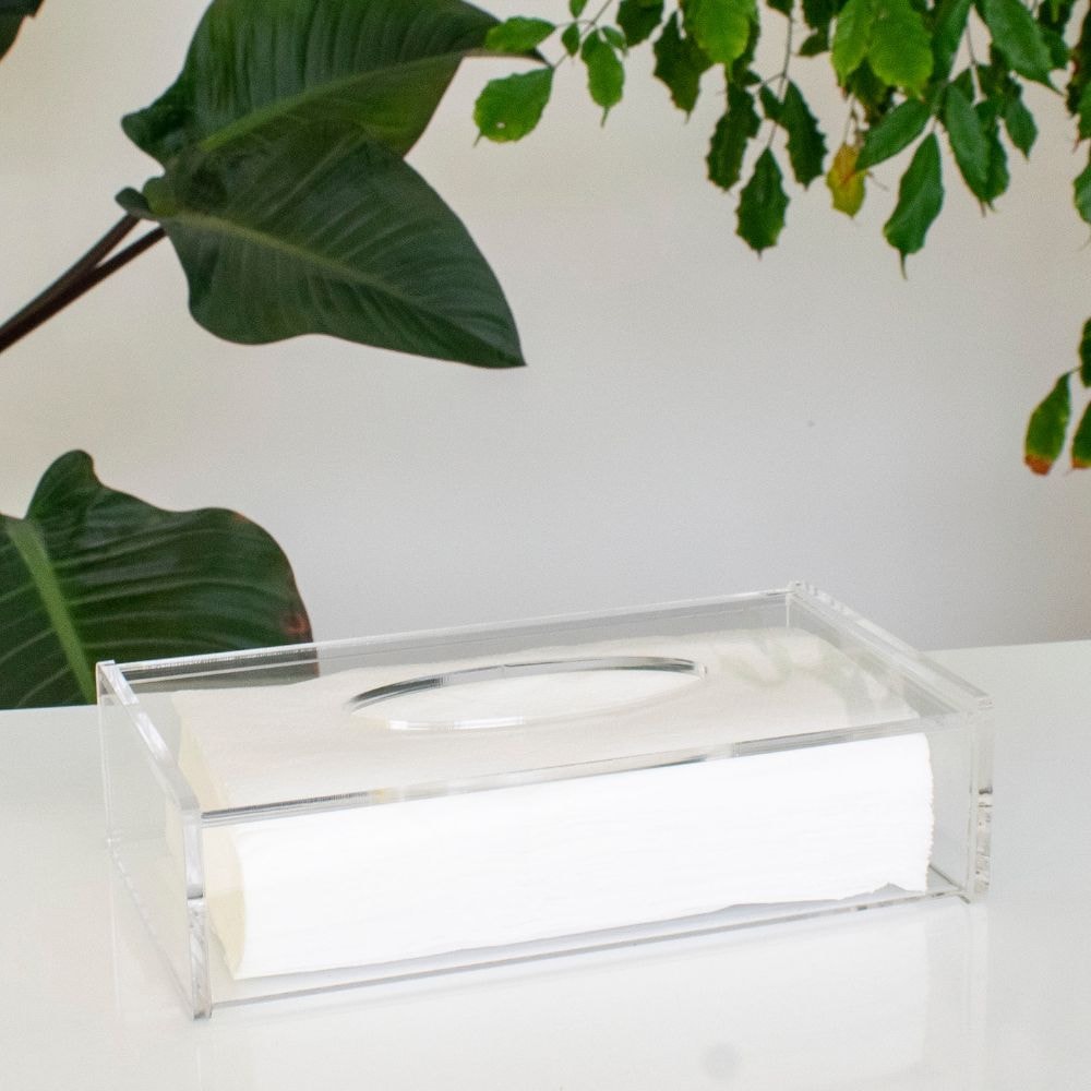 Porta Lenços e Papel Toalha em Acrílico Porta Lenços e Papel Toalha em Acrílico