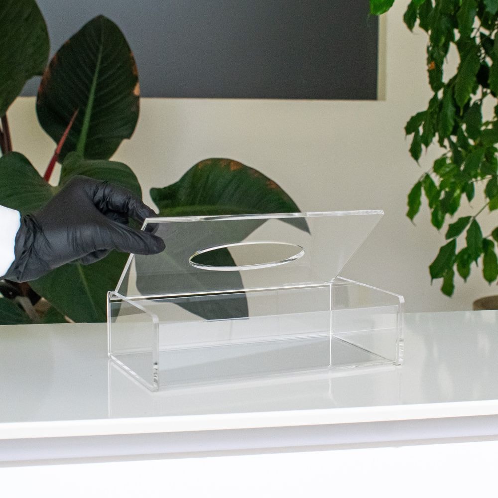 Porta Lenços e Papel Toalha em Acrílico Porta Lenços e Papel Toalha em Acrílico