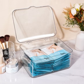 Porta Máscaras Faciais em Acrílico com Tampa