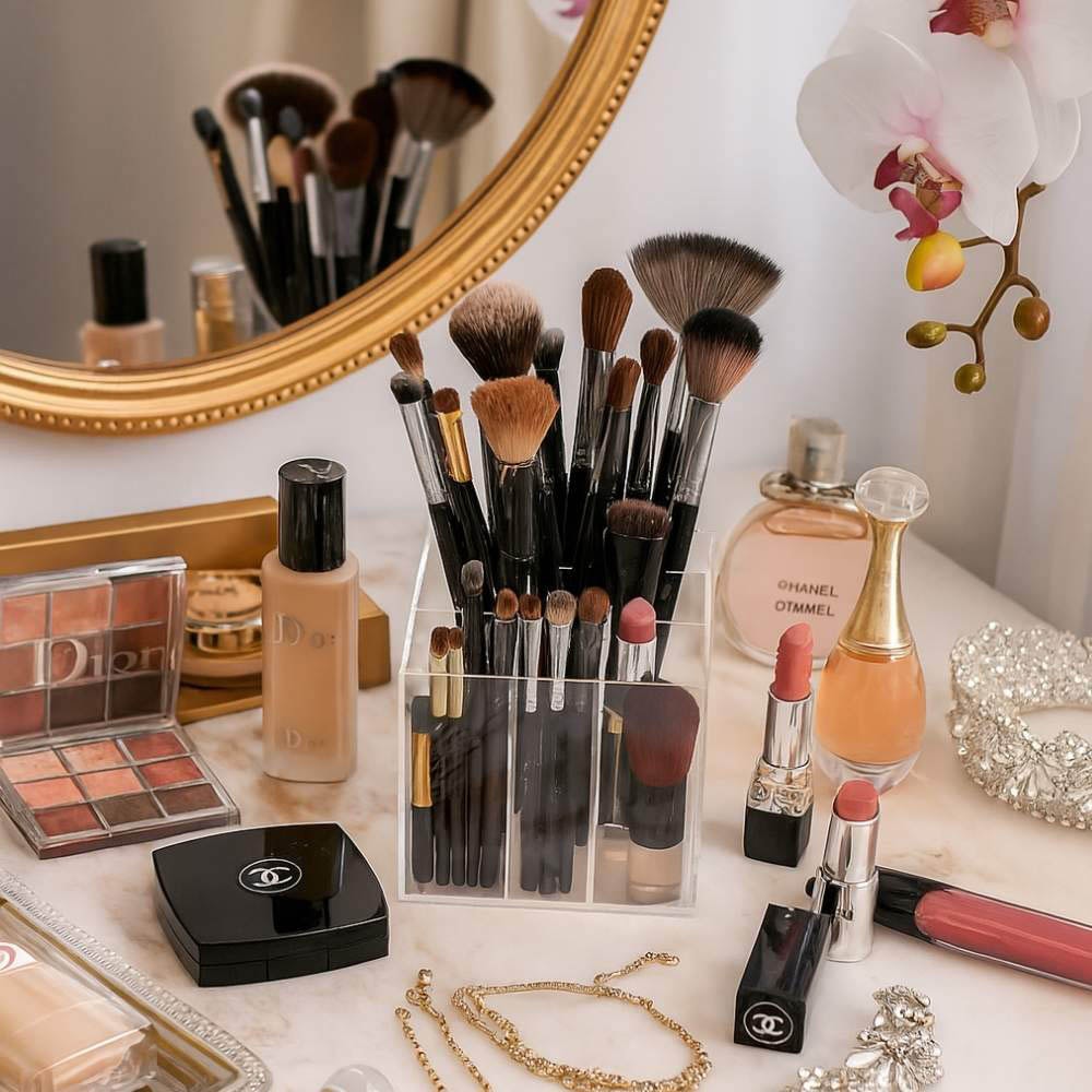 Porta Pincel em Acrílico Cristal com 9 Divisórias Porta Pincel em Acrílico Cristal com 9 Divisórias