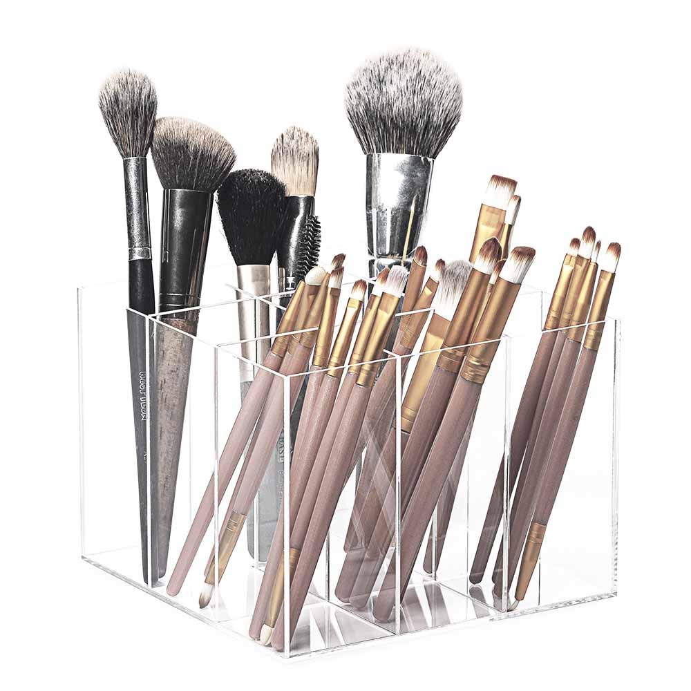 Porta Pincel em Acrílico Cristal com 9 Divisórias Porta Pincel em Acrílico Cristal com 9 Divisórias